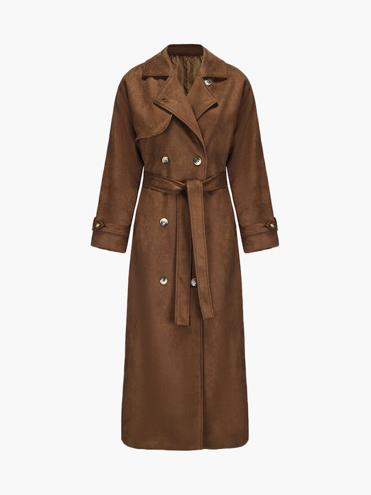 Molly Faux Suede Trench Coat