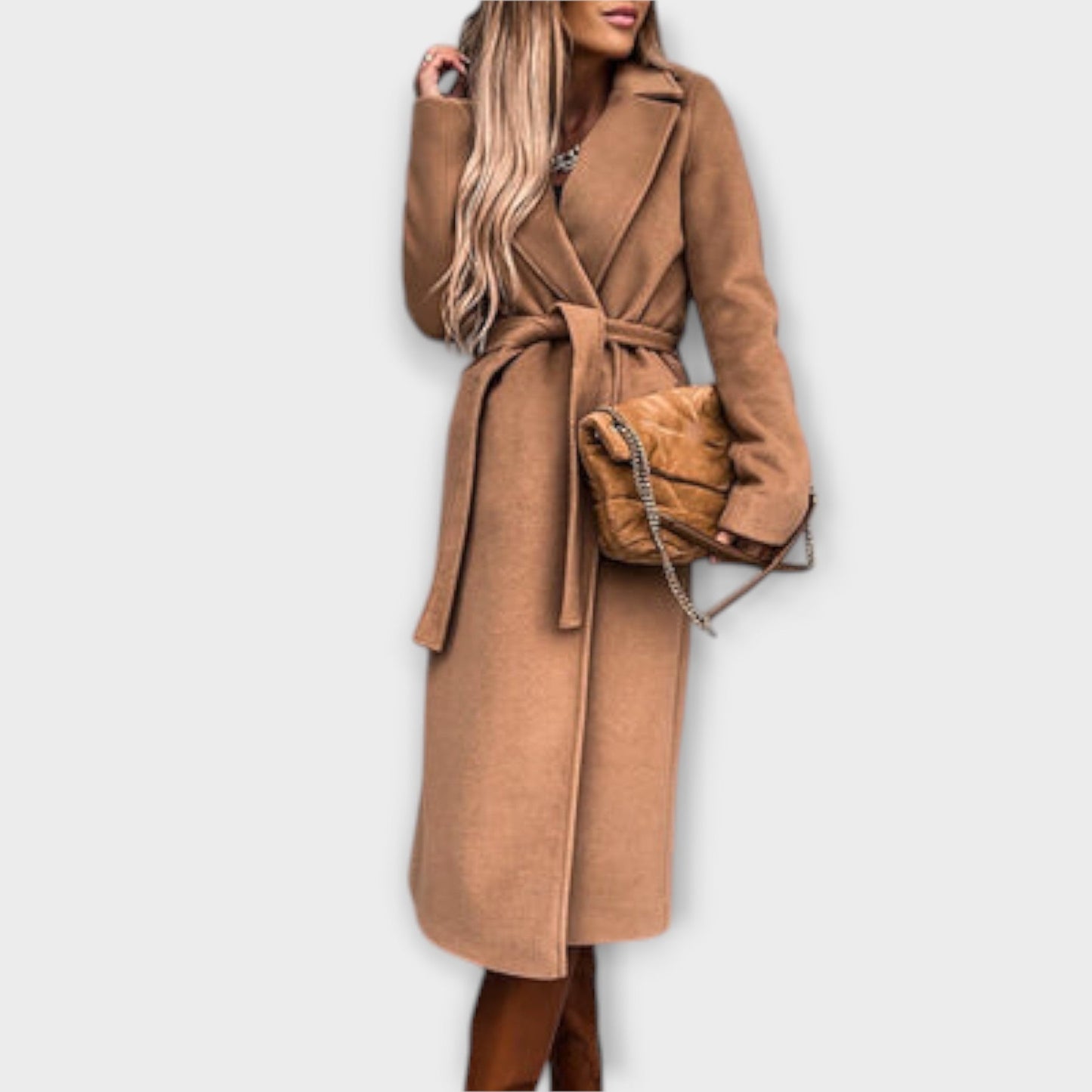 Eliza - Chic Long Belted Coat