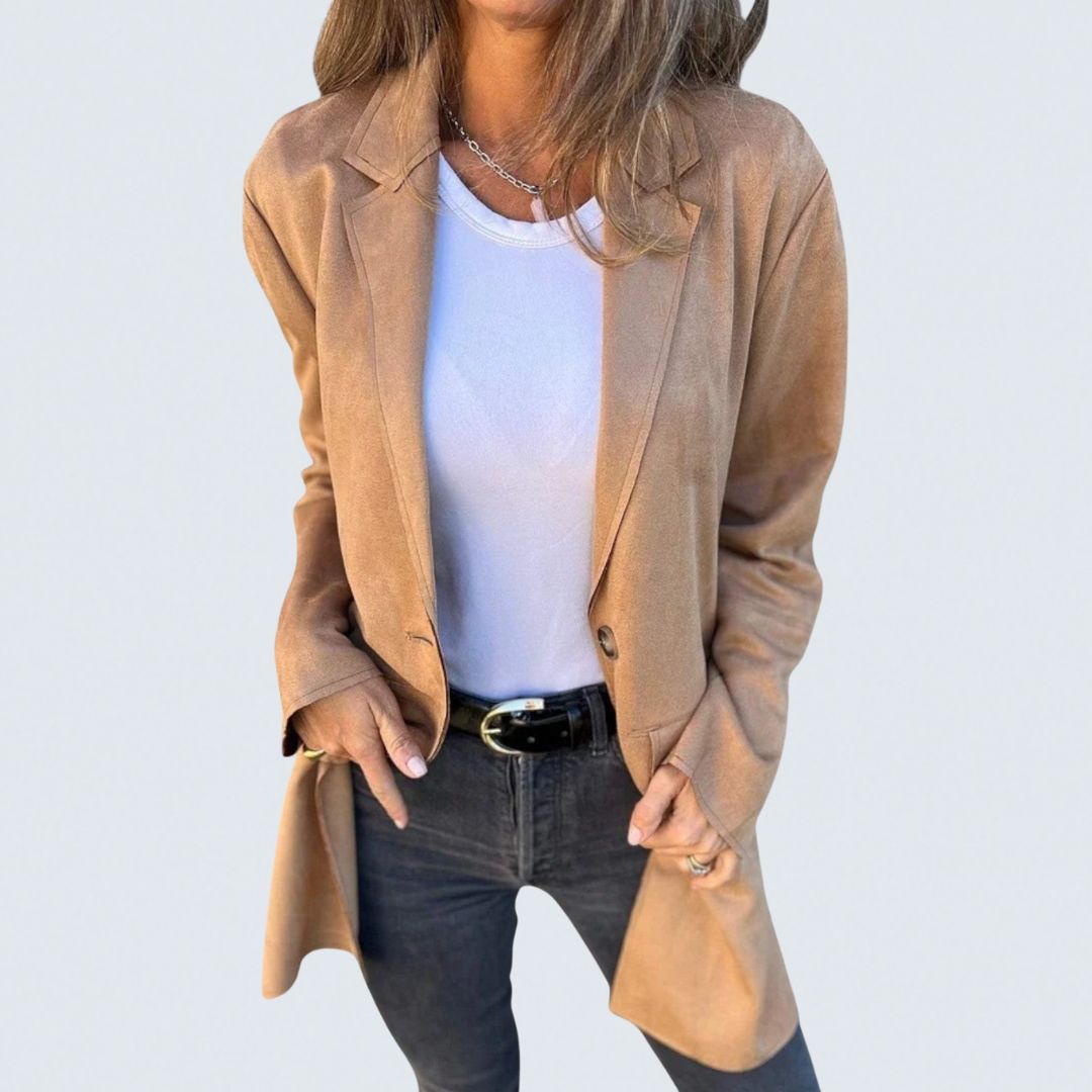 Maribelle | Long Faux Suede Coat