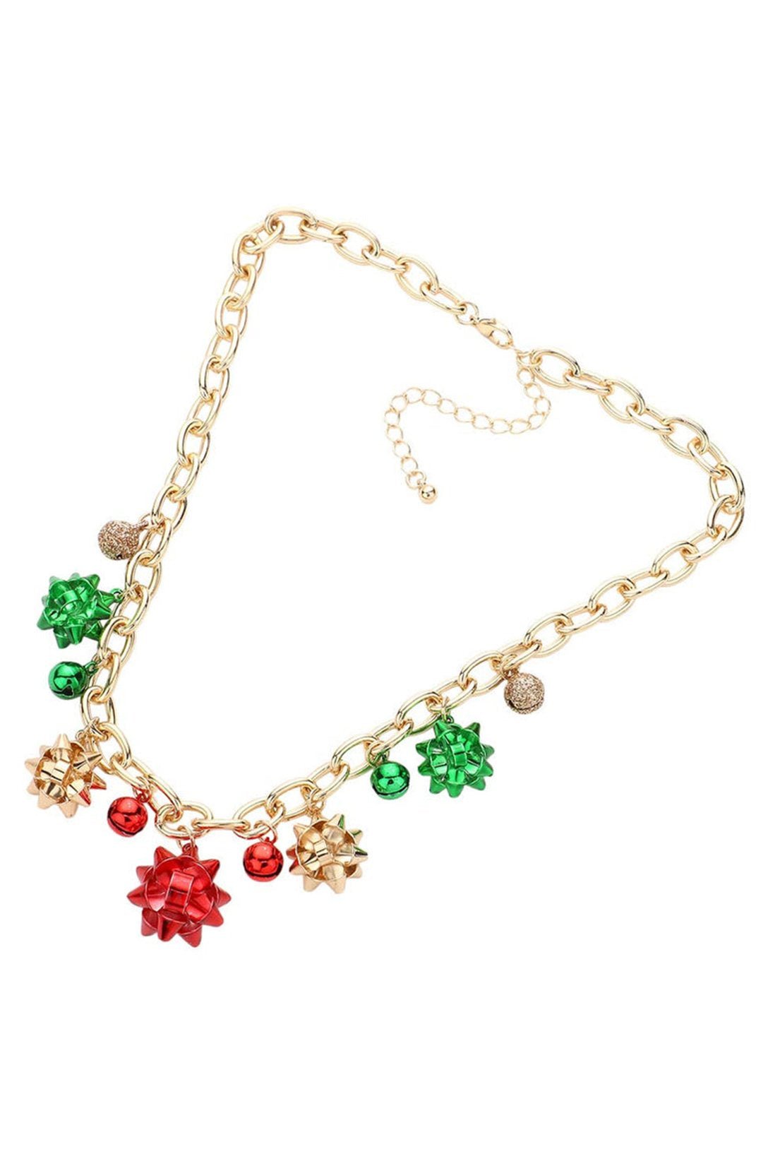 Eileen Jingle Bell Flower Necklace in Alloy for Christmas