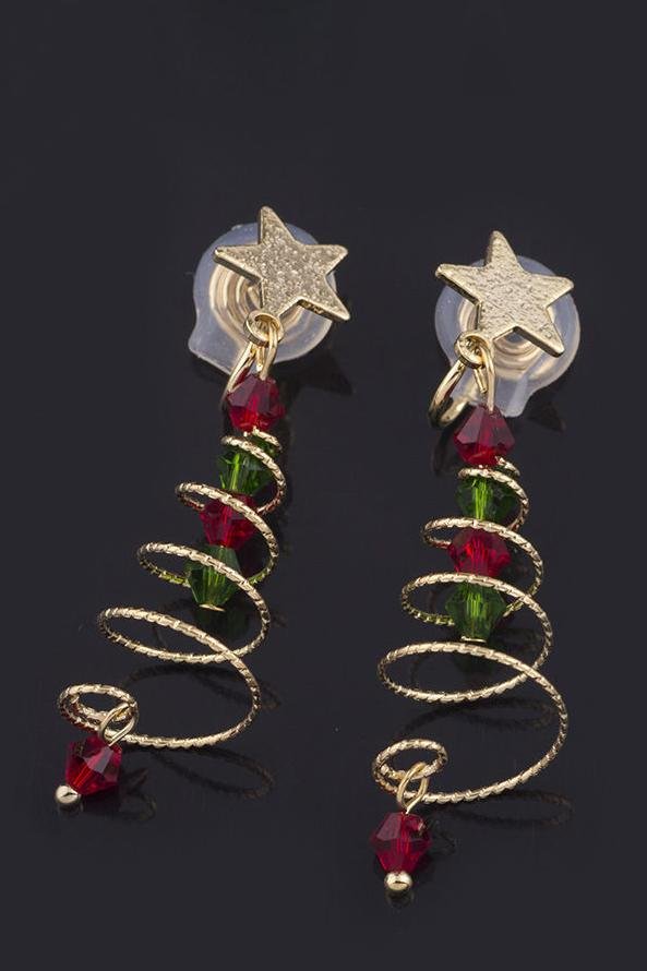 Eudora Holiday Tree Dangle Earrings