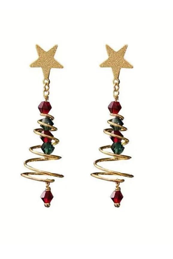 Eudora Holiday Tree Dangle Earrings