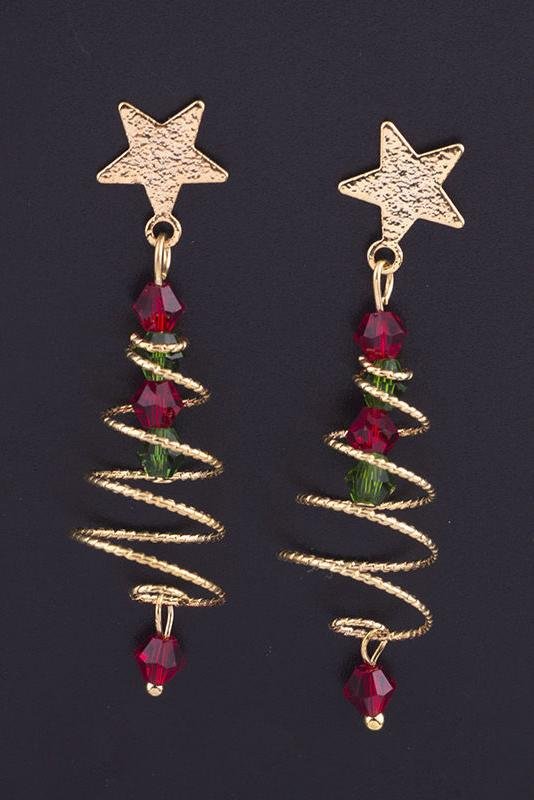 Eudora Holiday Tree Dangle Earrings