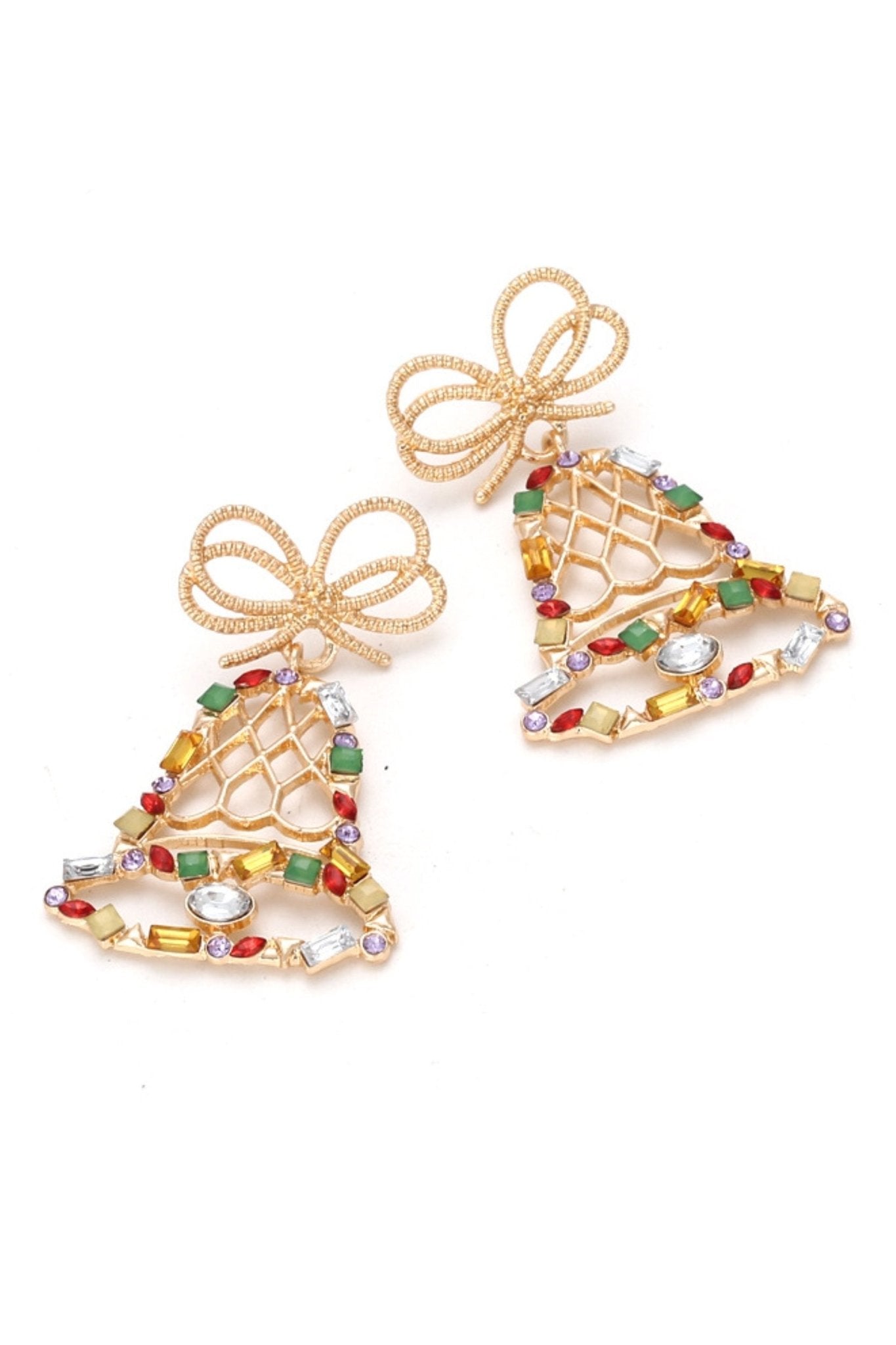 Sparkling Jingle Bells Diamante Drop Earrings