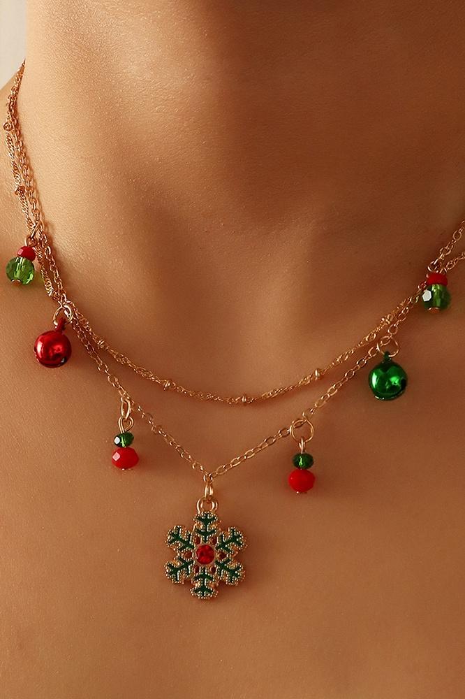 Lynn Removable Snowflake Pendant Necklace for Christmas