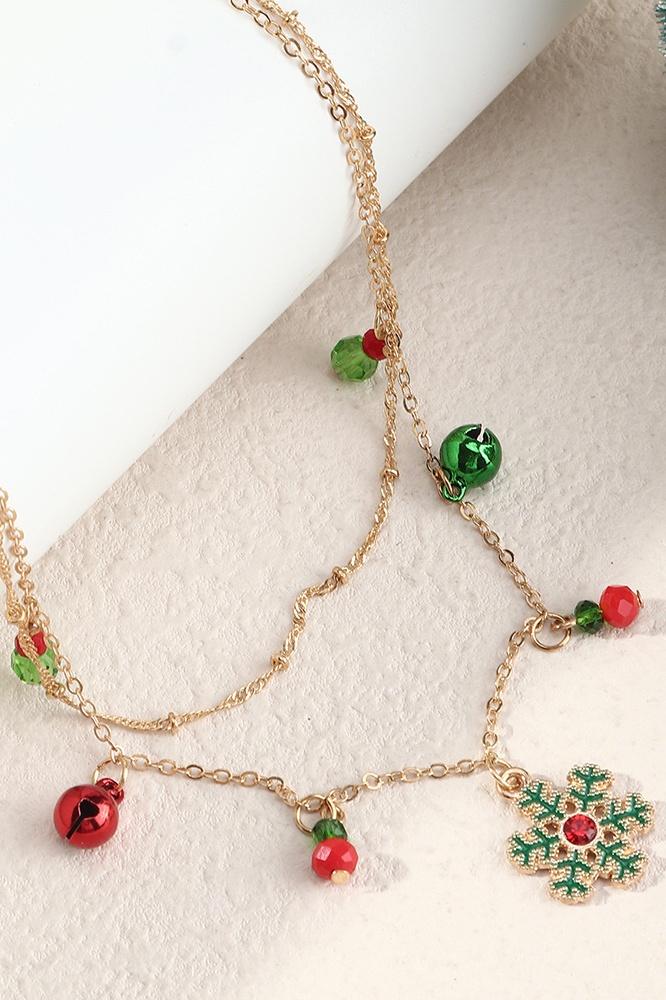 Lynn Removable Snowflake Pendant Necklace for Christmas