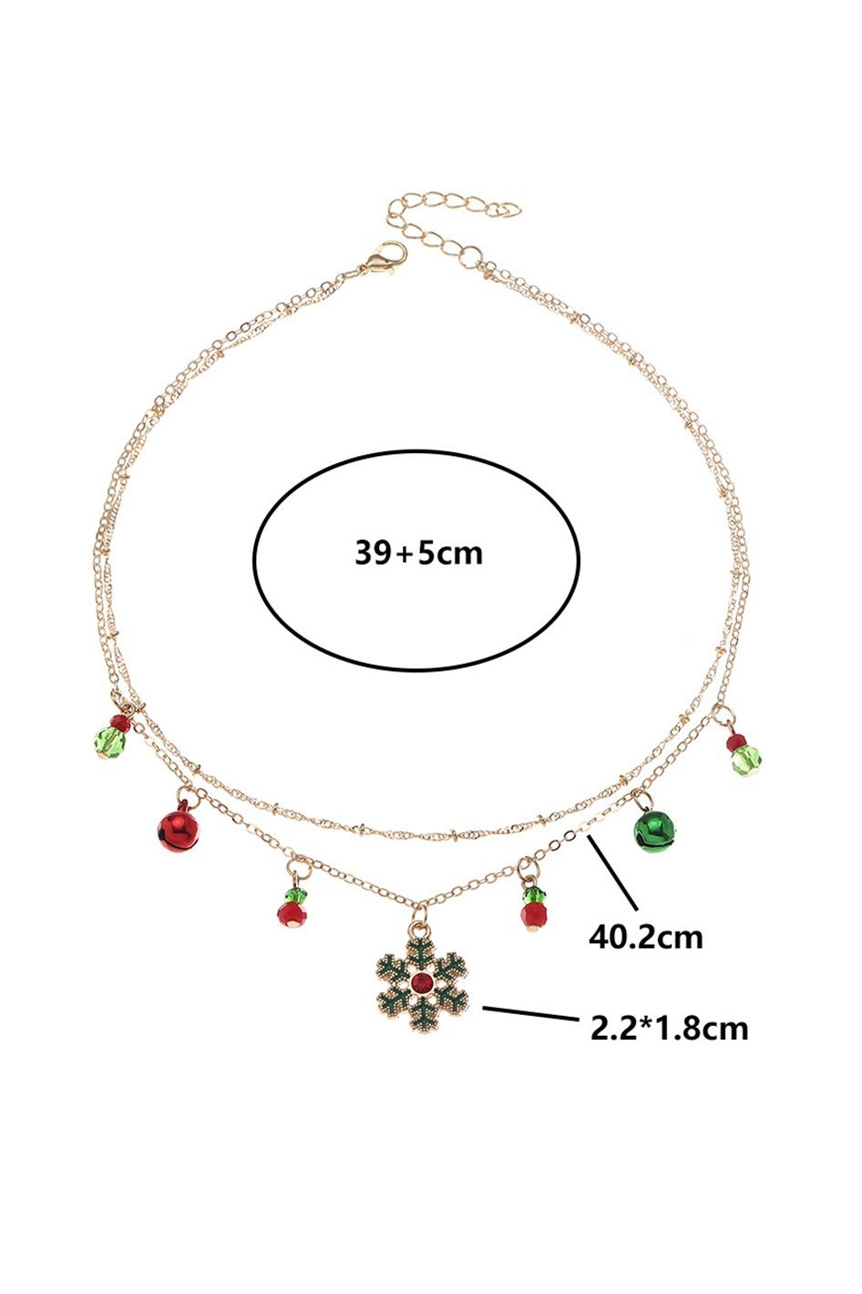 Lynn Removable Snowflake Pendant Necklace for Christmas