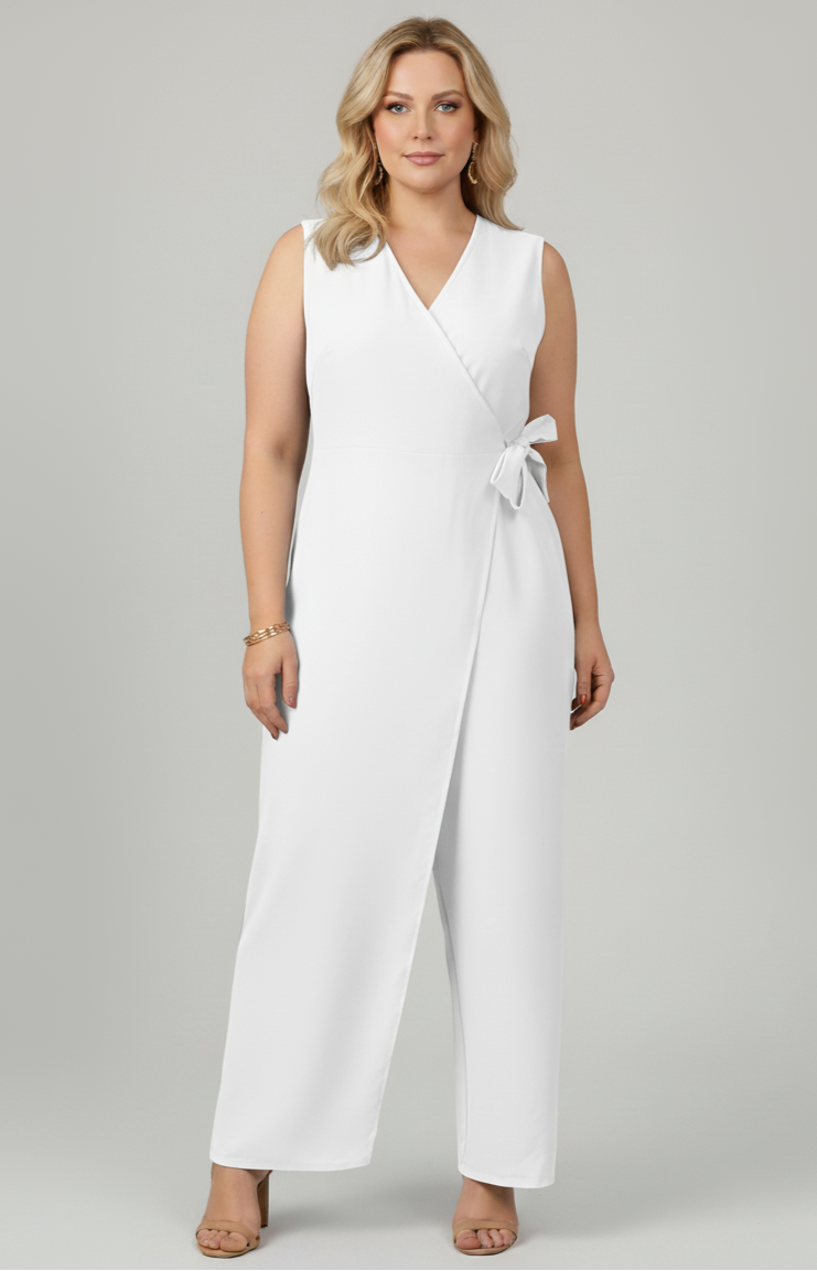 Bela Jumpsuit | V-neck - (Bloggers' Favorite)