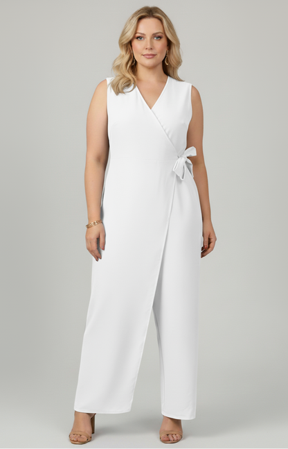 Bela Jumpsuit | V-neck - (Bloggers' Favorite)