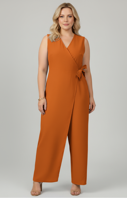 Bela Jumpsuit | V-neck - (Bloggers' Favorite)
