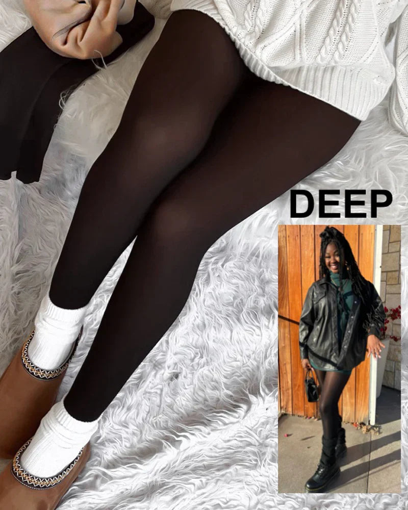 Sheer Fleece-Lined Tights